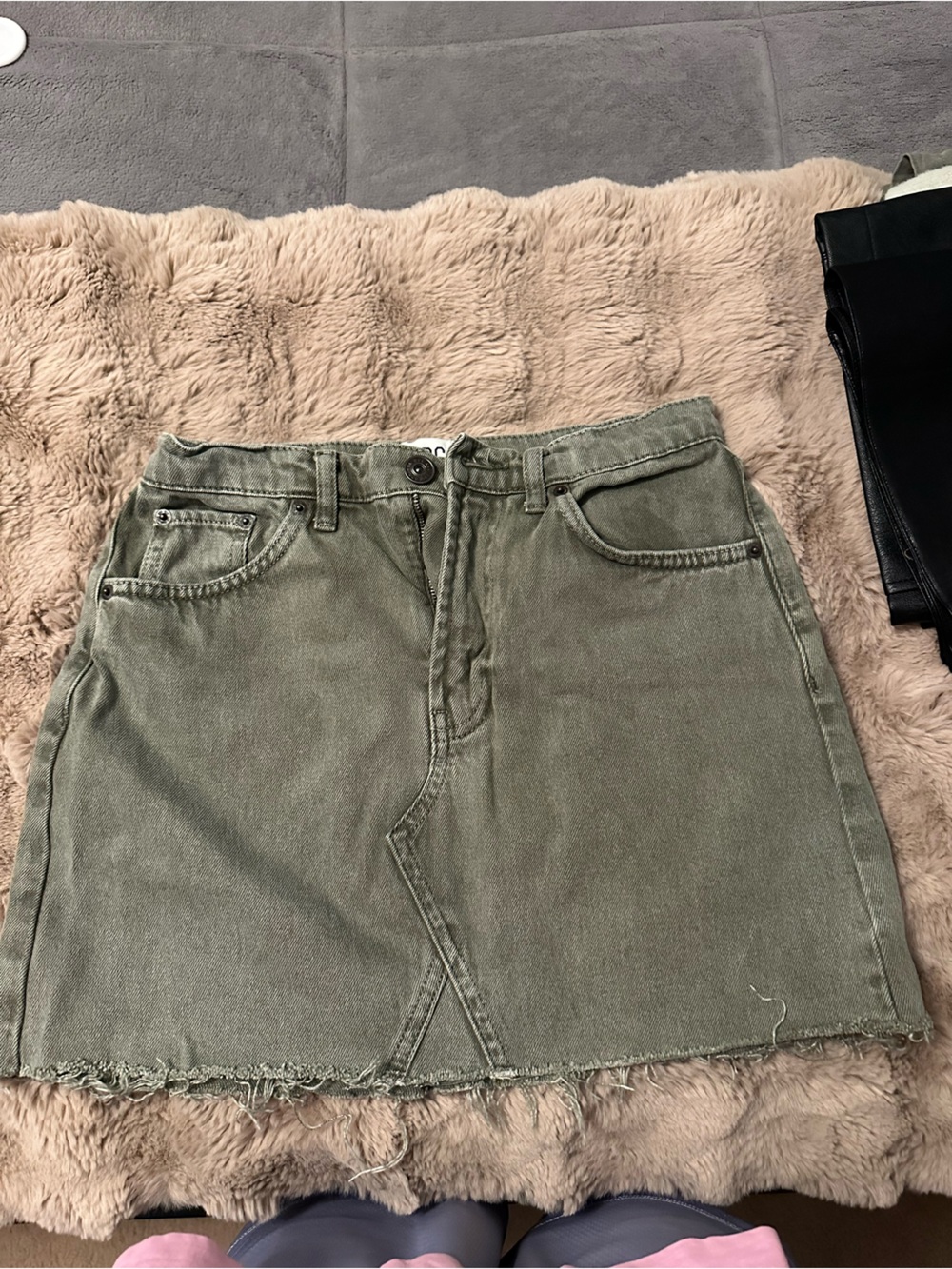 Urban Outfitters Green Denim Skirt